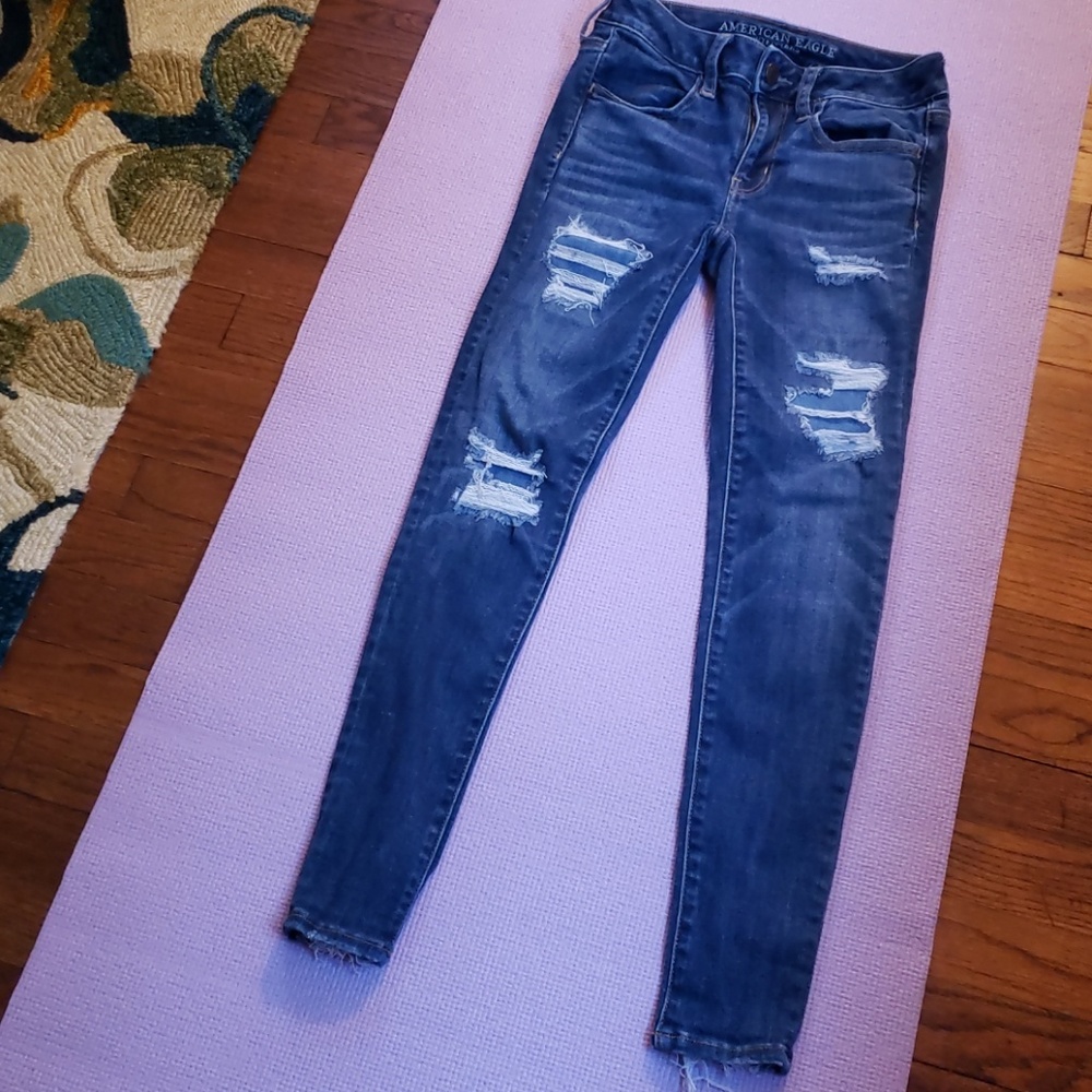 American Eagle Super Stretch X Jean's Sz 2 Short